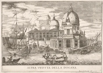 Kilpi 61: Näkymä Dogana da Marin tullitalolle Canal Granden yhtymäkohdassa, 1703.