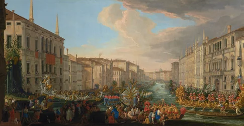 Regatta Grand Canalilla Tanskan kuninkaan Fredrik IV:n kunniaksi.