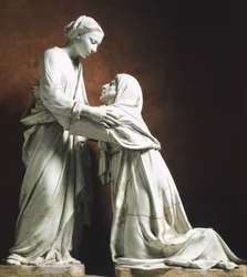 Italia, Pistoia, San Giovanni Fuor Civitasin kirkko, Vierailu, kirjoittanut Luca della Robbia (noin 1400-1482)