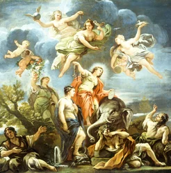 Allegory of Temperance, Luca Giordano, öljy kankaalle
