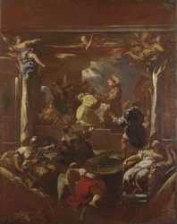 Pyhä Antonius Padovalainen kunnosti miehen jalan ennen vuotta 1700.