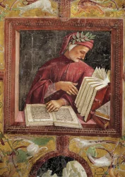 Italia, Umbrian alue, Orvieto, San Brizion katedraalikappeli, Luca Signorellin Dante Alighieri