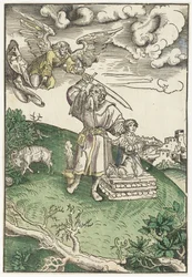 Abraham uhraa poikansa Iisakin