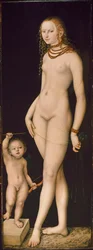 Venus ja Cupid, noin 1530.
