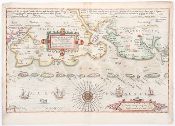 Waghenaerin Itä-Frieslandin kartta vuodelta 1584