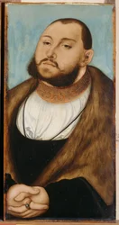 John Frederick I, Saksin vaaliruhtinas (1503-1554), kirjoittanut Cranach, Lucas, vanhempi (1472-1553). Öljy puulle