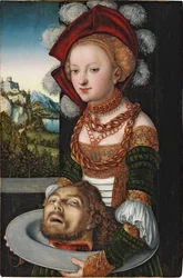 Salome ja Johannes Kastajan pää, n. 1527-1530. Mitat: 88,4 x 58,3 cm. Szépművészeti Múzeum, Budapest