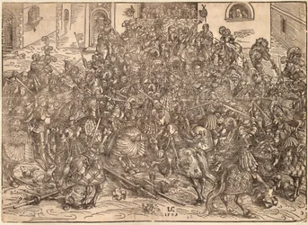 Tournoi - Turnaus - Cranach, Lucas, vanhin (1472-1553) - 1509 - Puupiirros - 29,9x41,5 - Yksityiskokoelma