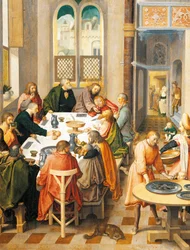 Viimeinen ehtoollinen, kirjoittanut Lucas van Leyden (noin 1494-1533)