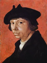 Omakuva - Lucas van Leydenin kuva (1489/94-1533) (Lucas de Leyde, Lucas Huighensz ou Lucas Jacobsz) - 1525-1526 - Öljy puulle - 28,9x21,4 cm - Herzog Anton Ulrich -museo, Braunschwe