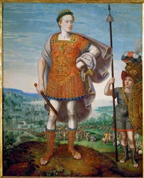 Keisari Matthias kuten Publius Cornelius Scipio (öljyä puulle)