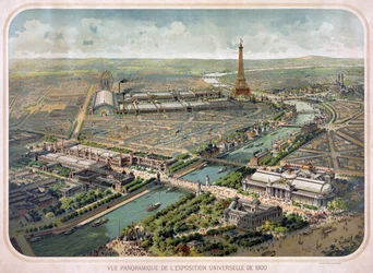 Panoraamanäkymä vuoden 1900 maailmannäyttelystä.