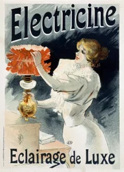 Electricine: ylellinen valaistus -mainosjuliste