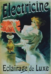Electricine-ylellisvalaistuksen mainosjuliste