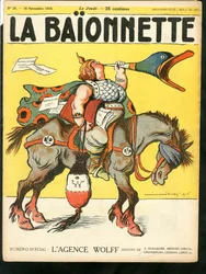 Kansi "The Bayonet", värillinen satiirinen