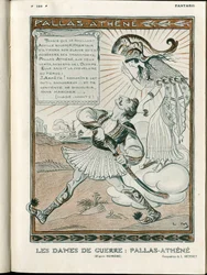 Kuvitus "Fantasio", 01.04.15 - Pallas-Athenee sodan nainen 14-18 (kaiverrus)