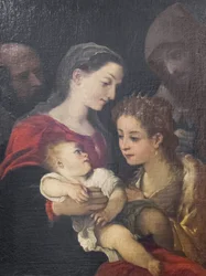 Pyhä perhe pyhien Franciscuksen ja Katariina Aleksandrialaisen kanssa, n. 1589-1592 (öljy kankaalle)