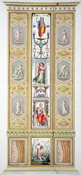 Paneeli Raphael Loggiasta Vatikaanista, "Delle Loggie di Rafaele nel Vaticano", kaiverrettu Giovanni Volpato (1735-1803)