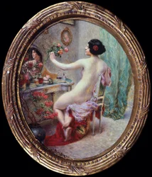 La Toilette. Ludwig Deutschin (1855-1935) maalauksia.