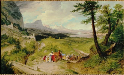 Herttuan jäähyväiset (maalaus kankaalle)
