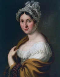 Johanna Rosine Wagnerin muotokuva, syntynyt Patz (1774-1848), Richard Wagnerin äiti, Ludwig Geyerin (1779-1821) maalaus
