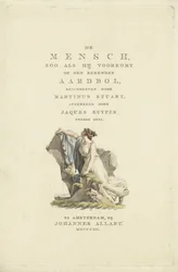 Nainen kivellä Nimisivu teokselle: M. Stuart, Man as he Appeas on the Known Globe, 1803