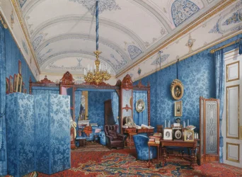 Talvipalatsin sisätilat. Keisarinna Maria Aleksandrovnan pukuhuone, 1857