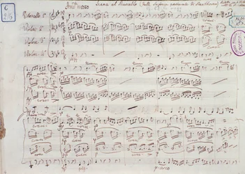 Ludwig van Beethovenin Sinfonia nro 6 F-duuri opus 68 nuottien sivu