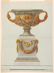 Piirros, uurna, n. 1800