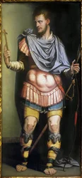 San Sebastian (3. vuosisadan marttyyri). Luis de Vargasin (1505-1567) maalaus. Kuvataidemuseo Sevillassa, Espanjassa.