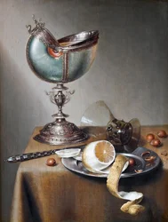 Still-elämä Nautilus-kupin kanssa, n.1650