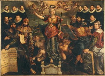 Brabantin rahapajan tuomioistuin Antwerpenissä, 1594.