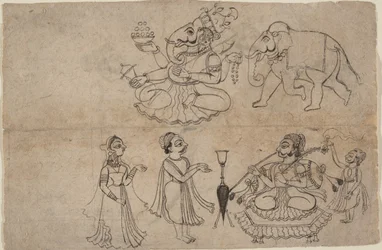 Muotokuva Manya Sahib Man Rup Sagarjista, 1700-luvun loppu.