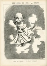 Manuel Luquen (1854-1919) kuvitus elokuvassa La Caricature (1880)