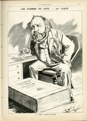 Manuel Luquen (1854-1919) kuvitus elokuvassa La Caricature (1880)