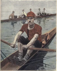 Soutukilpailu, Ranskassa Kuvitus Luque, ranskalaisesta Le soleil du dimanche -lehdestä