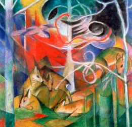 "Deer in the Forest I", 1911