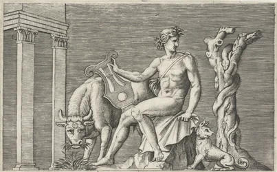 Apollo vartioi Admetuksen laumaa Mytologiset esitykset muinaisten bareljeefien jälkeen (sarjan nimi)