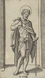 Saint Job, viitta yllään, sarjasta "Piccoli Santi" Small Saints, n. 1..., n. 1500-1527.