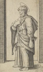 Pyhä Matteus, pieni säkki vasemmassa kädessään, sarjasta "Piccoli Santi" Sm..., n. 1500-1527.