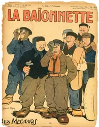 Kansi "" La Baionnette ", Satiirinen väreissä