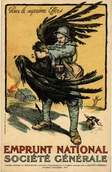 Sota 1914-1918. Société Généralen mainosjuliste ”Kansallinen laina”