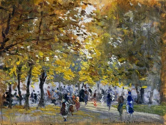 Kaupunkikuva, Marcello Broggi (1896-1954), öljy paneelille.