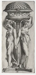 Cassollette: Naiset tukemassa uurnia, n. 1520-27.