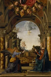 Ilmoitus, kirjoittanut Marco Palmezzano (1457-1539)
