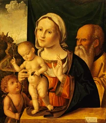 Pyhä keskustelu, Marco Palmezzano (n. 1459-1539), 52x61 cm