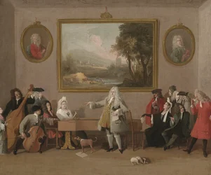 Oopperaharjoitus ennen vuotta 1771 (öljy kankaalle)