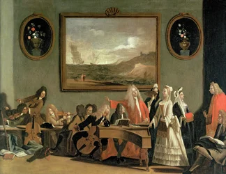 Oopperan harjoitus, jonka sanotaan olevan Pyrrhus ja Demetrius, pidettiin Haymarket-teatterin harjoitushuoneessa, 1709