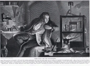 James Watt and the Steam-Engine, kuvitus teoksesta "Hutchinson