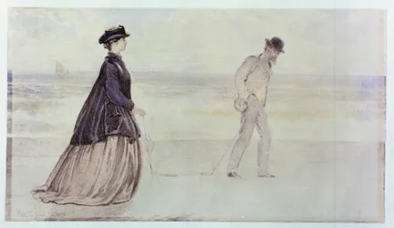 Onnellinen pari - herra ja rouva Lammle, 1864 (wc paperilla)